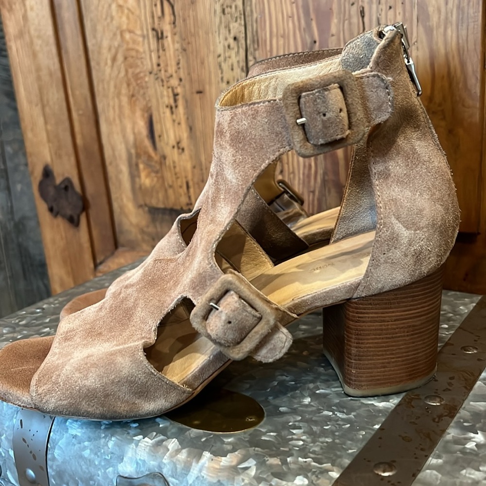 Rag & Bone Open Toe Suede Sandal Bootie With Buck… - image 2